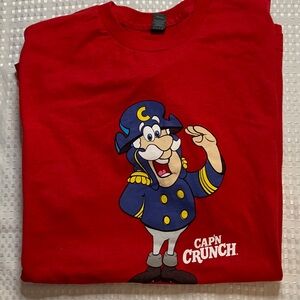 Red Cap'n Crunch Graphic T-Shirt, men’s size XL.